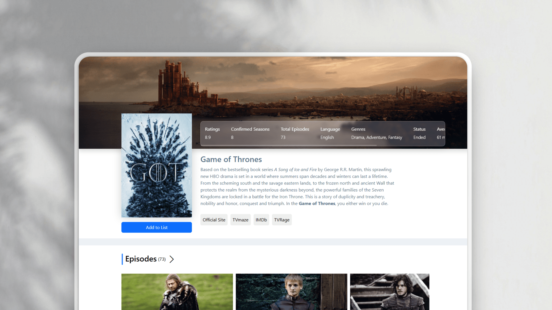 Show Hub Cover Image